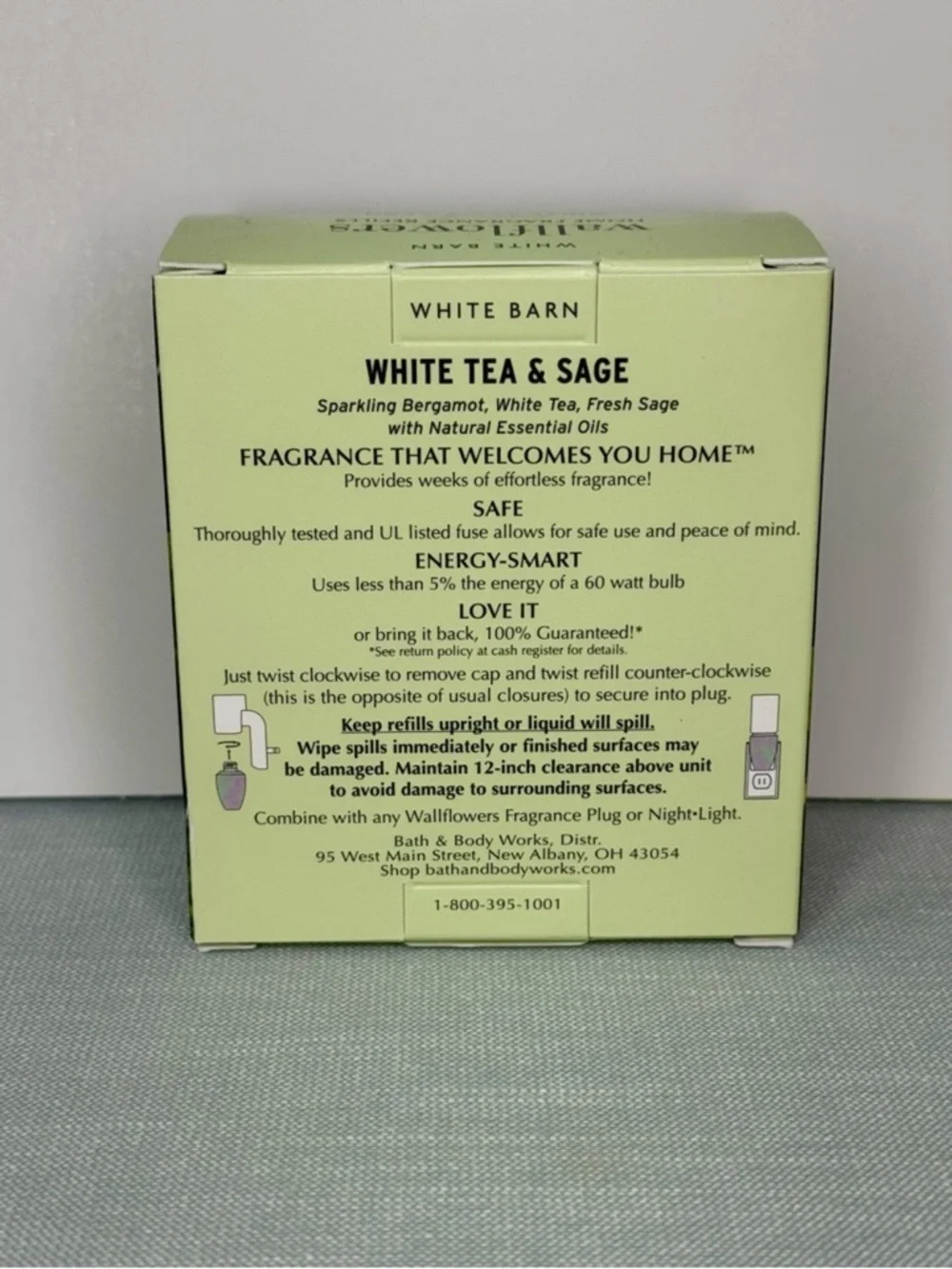 Bath & Body Works White Tea & Sage Wallflower 2 Pack Refills NWT